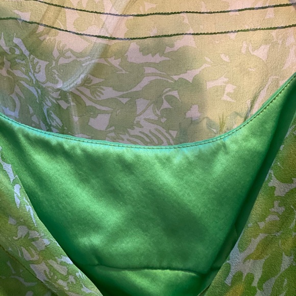 Vera Wang Green Garden Dress - Picture 8 of 11